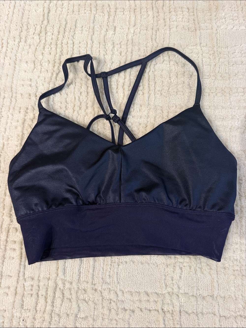 Alo Shiny Navy with Mesh Strappy Sports